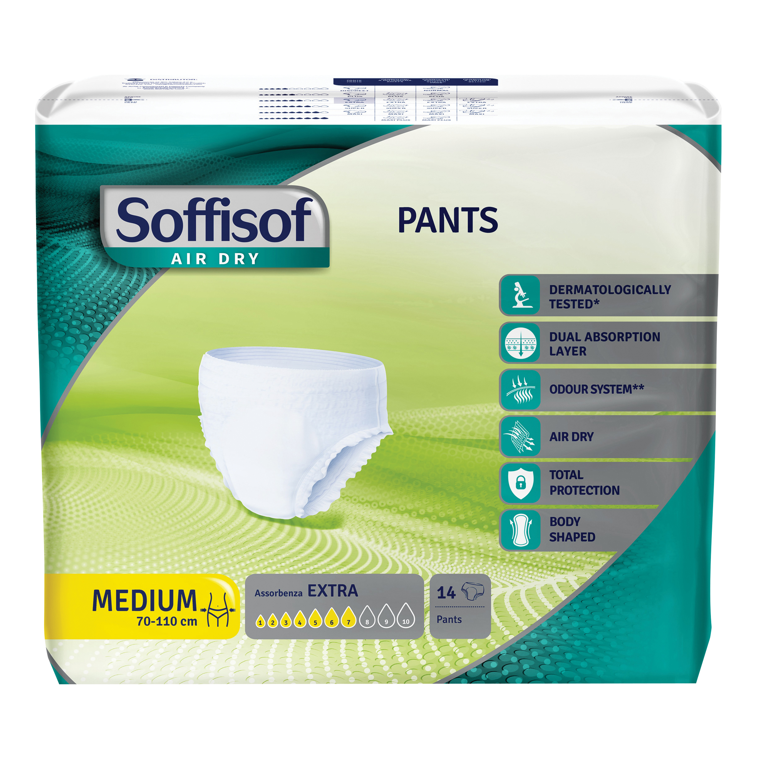 Soffisof Air Dry Pants Extra M 14 Pezzi