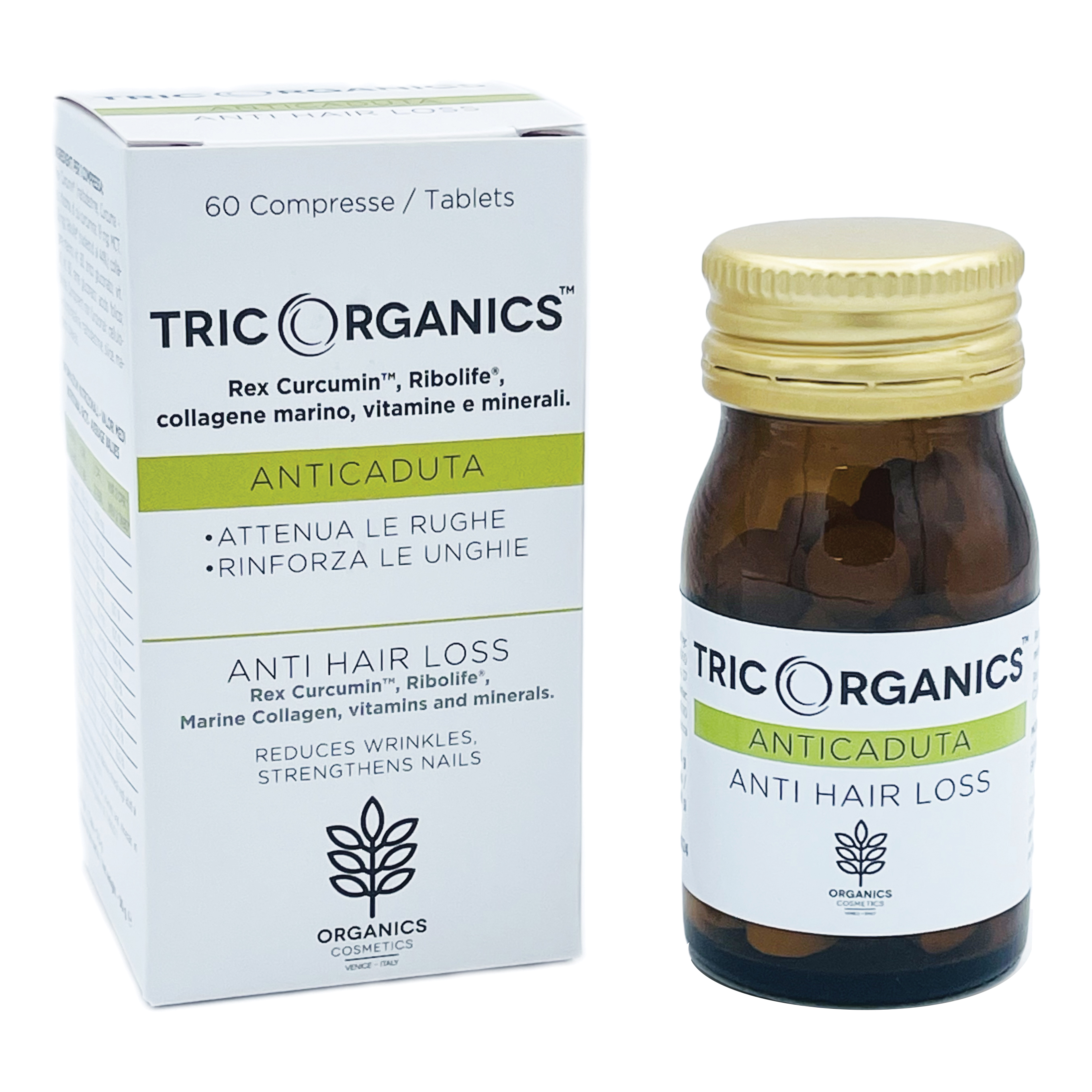 Organics cosmetics tricorganics anticaduta 60 compresse