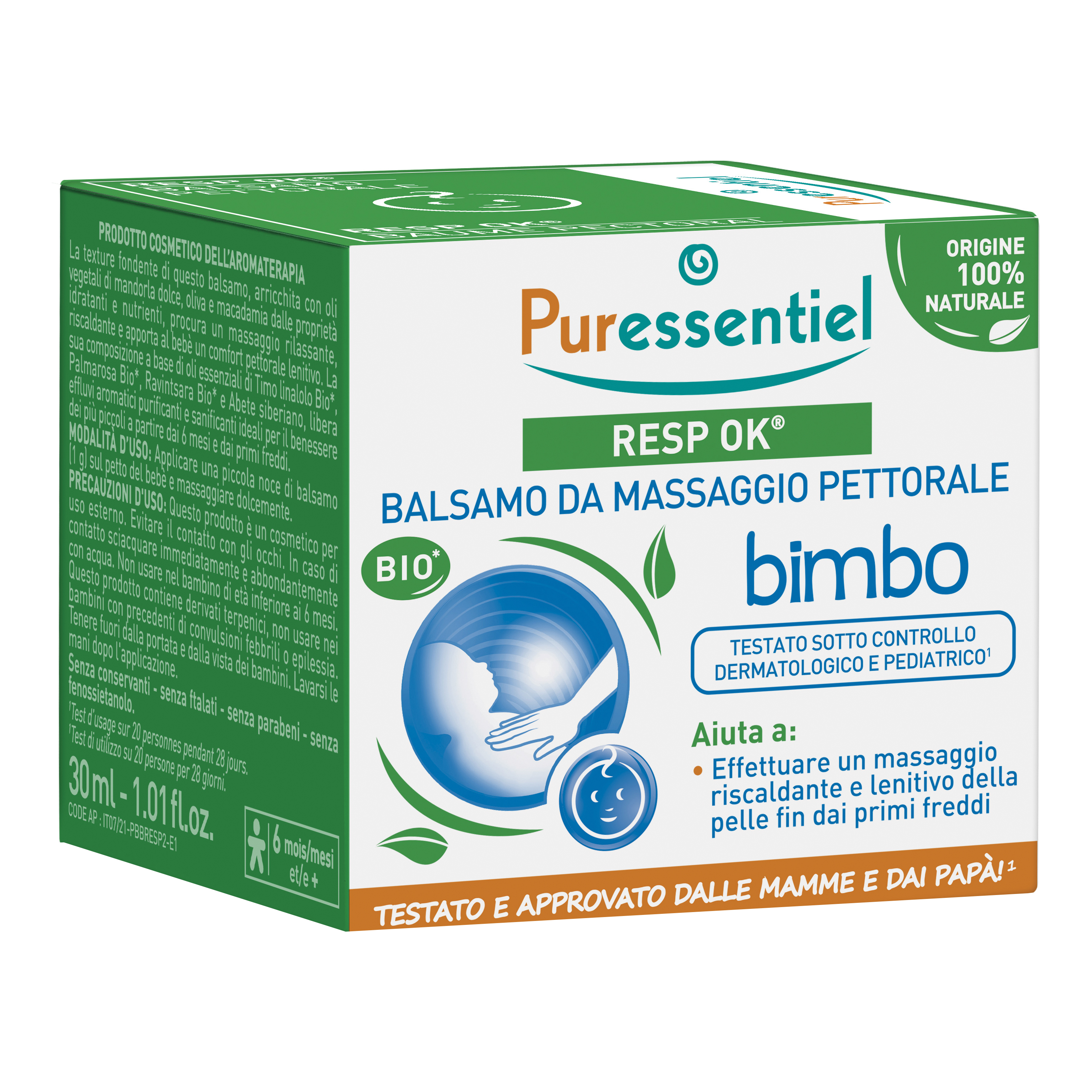 Puressentiel balsamo da massaggio resp ok bimbo bio 30 ml
