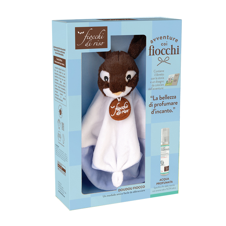Cofanetto fiocchi di riso avventure doudou azzurro