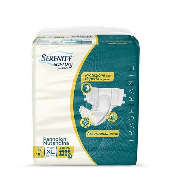 Serenity pannolone mutandina sd sensitive super taglia xl 15 pezzi