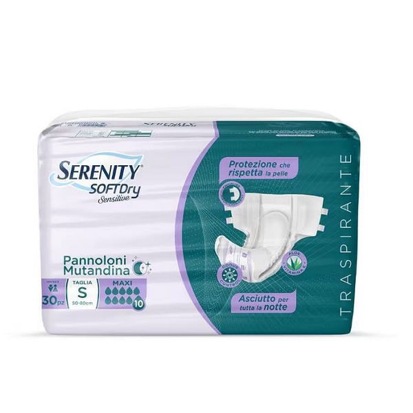 Serenity pannolone mutandina sd sensitive maxi taglia s 30 pezzi