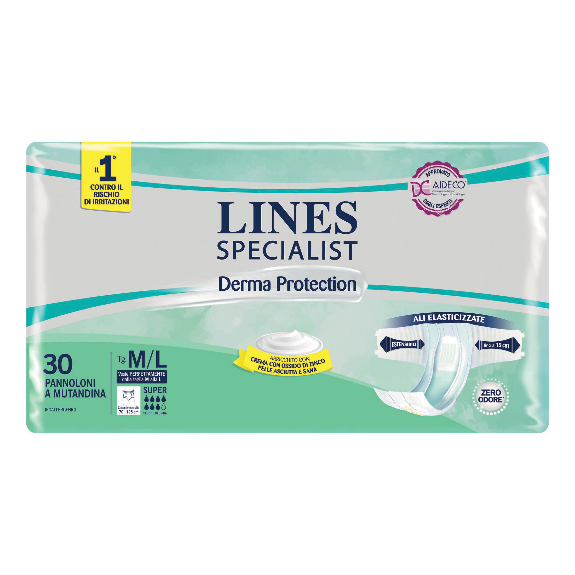 Pannolone a mutandina lines specialist derma super m/l 30 pezzi