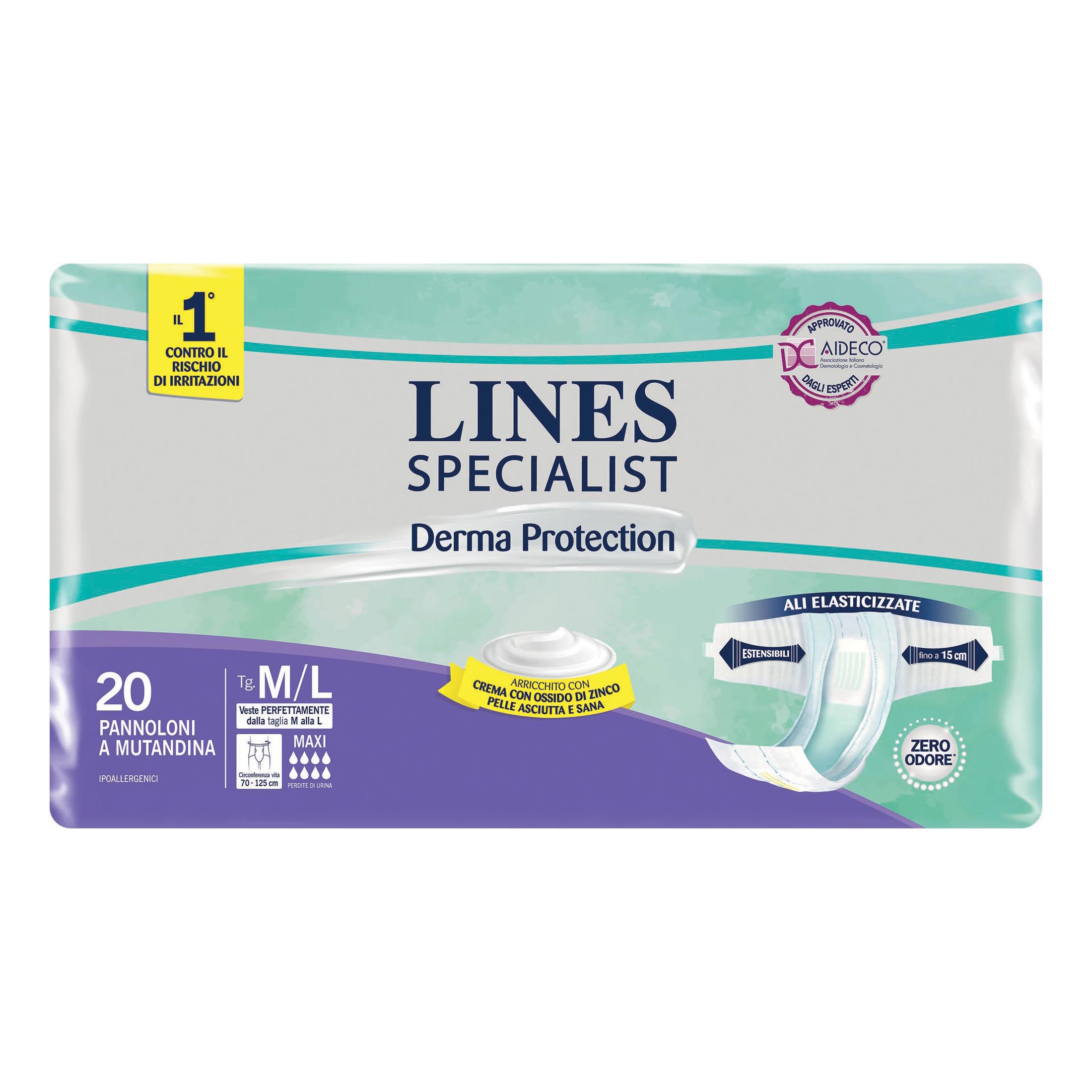 Pannolone a mutandina lines specialist derma maxi m/l 20 pezzi