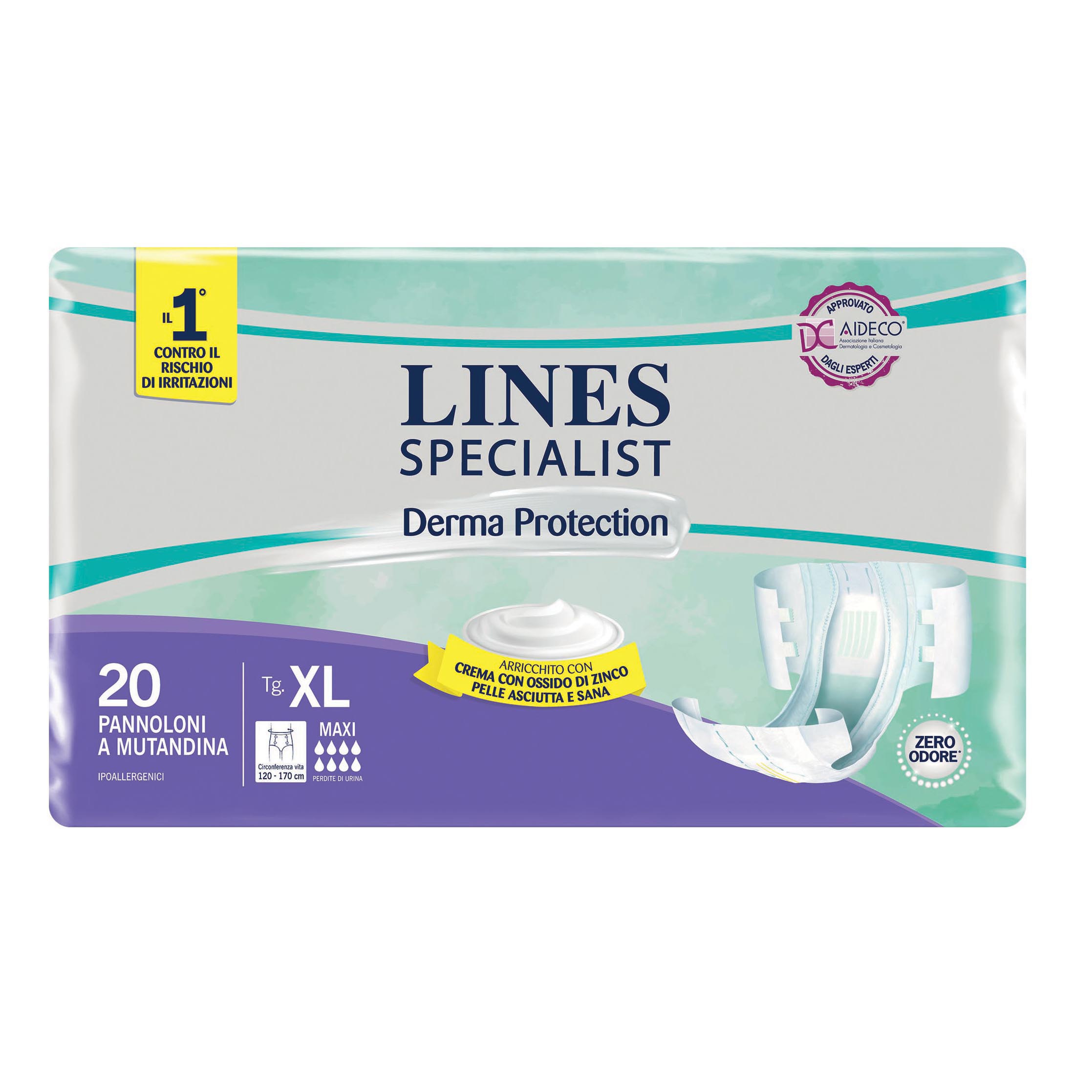 Pannolone a mutandina lines specialist derma maxi xl 20 pezzi