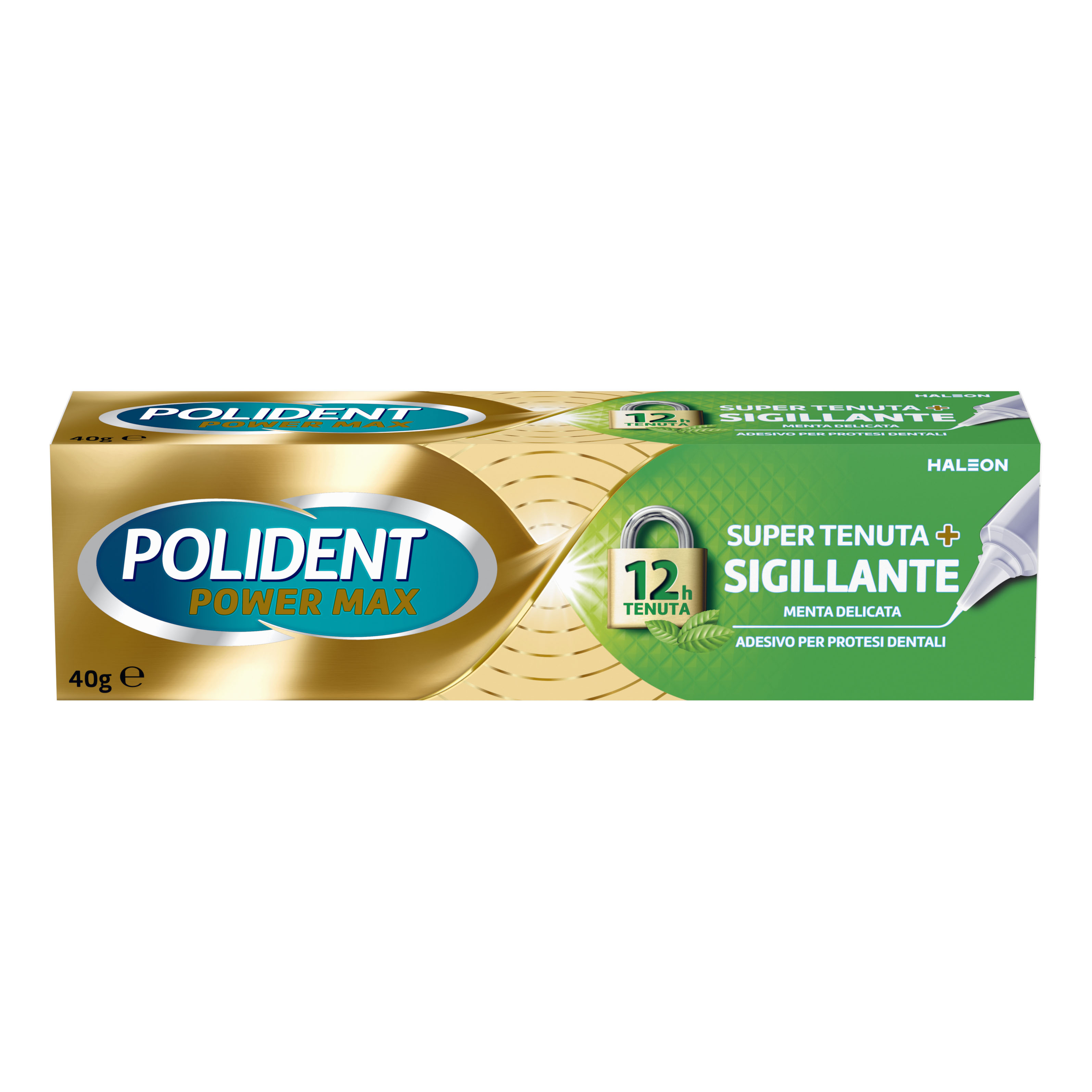 POLIDENT SUPER TENUTA + SIGILLANTE MENTA DELICATA ADESIVO PROTESI DENTALE 40 G