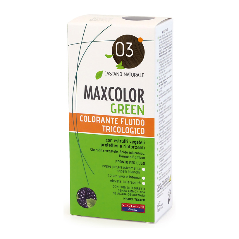 Maxcolor green 03 castano naturale 75 ml + balsamo 15 ml