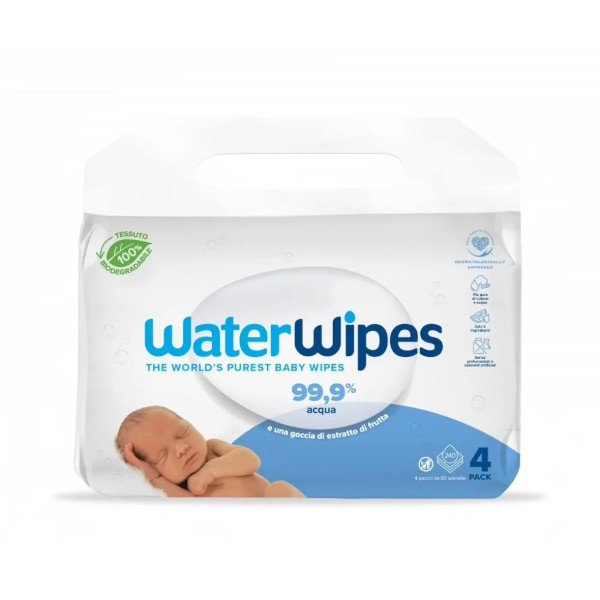 Waterwipes bio 4 x 60 pezzi
