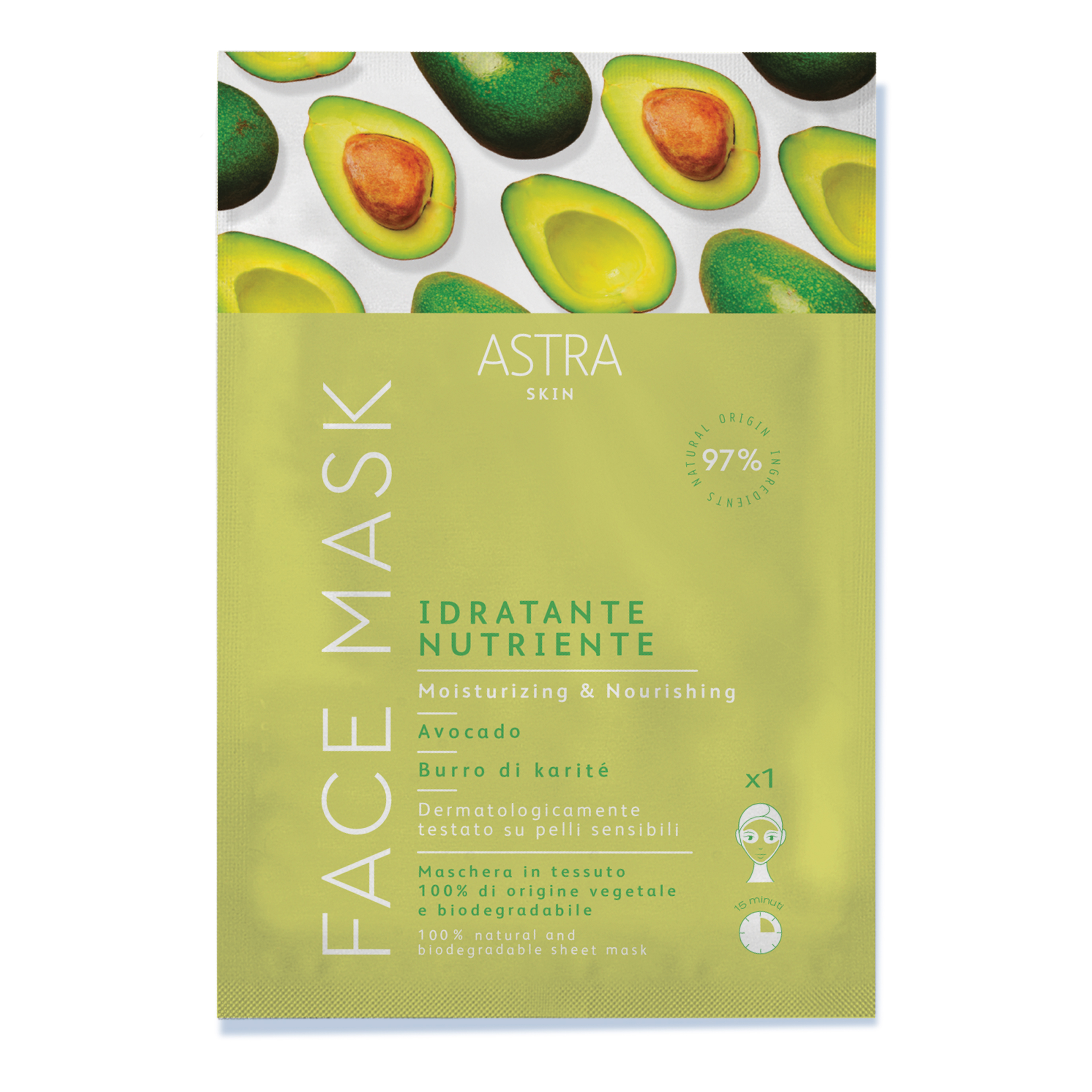 ASTRA - Face Mask - Maschera Idratante Nutriente 12 ml