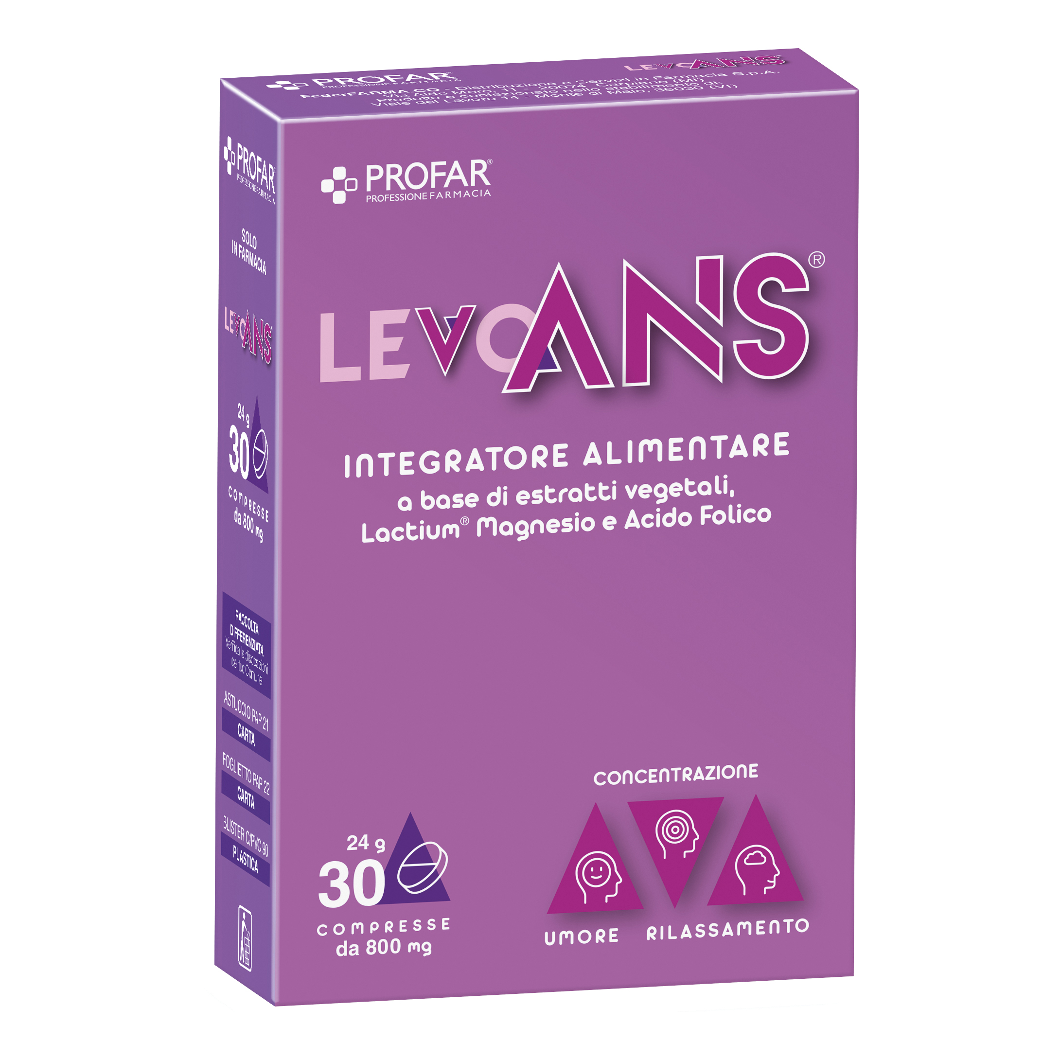 Profar levoans 30 compresse