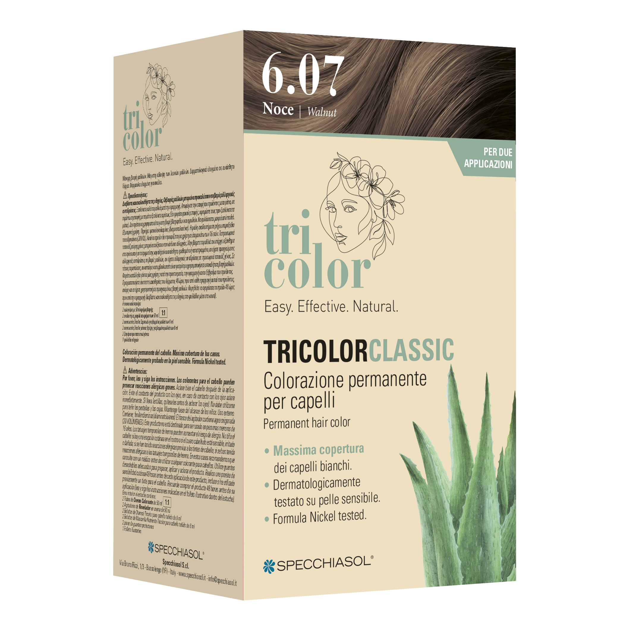 Tricolor classic 6,07 noce 2 tubi 50 ml + 2 shaker 50 ml + 4 bustine 8 ml