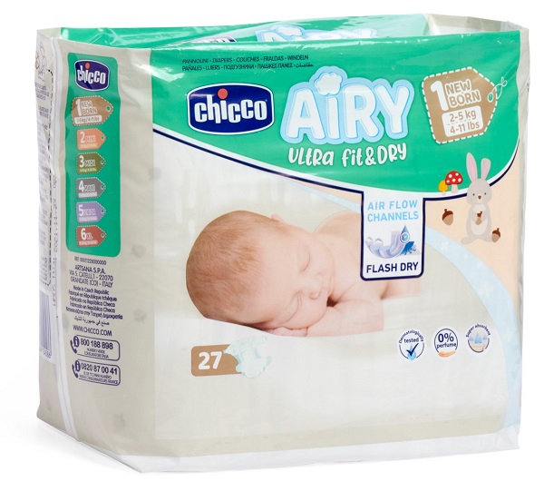 Chicco airy newborn pannolino 27 pezzi