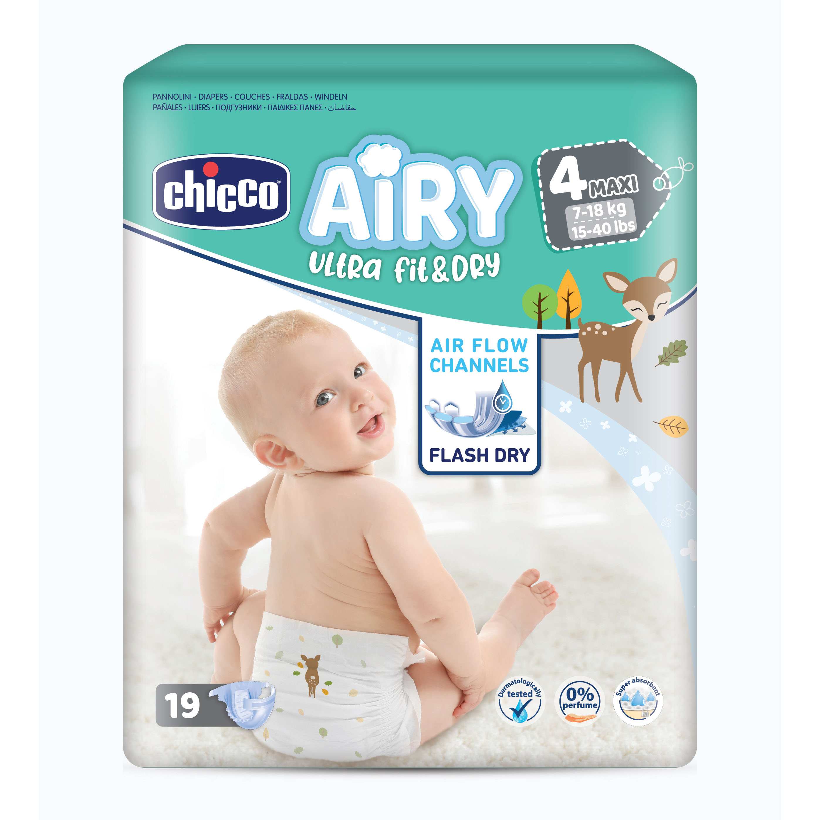 Chicco airy pannolino maxi 19 pezzi