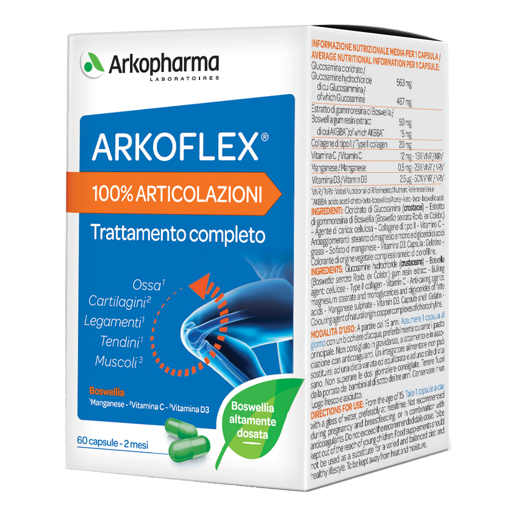 Arkopharma Arkoflex - 100% Articolazioni Integratore Alimentare, 60 Capsule-image