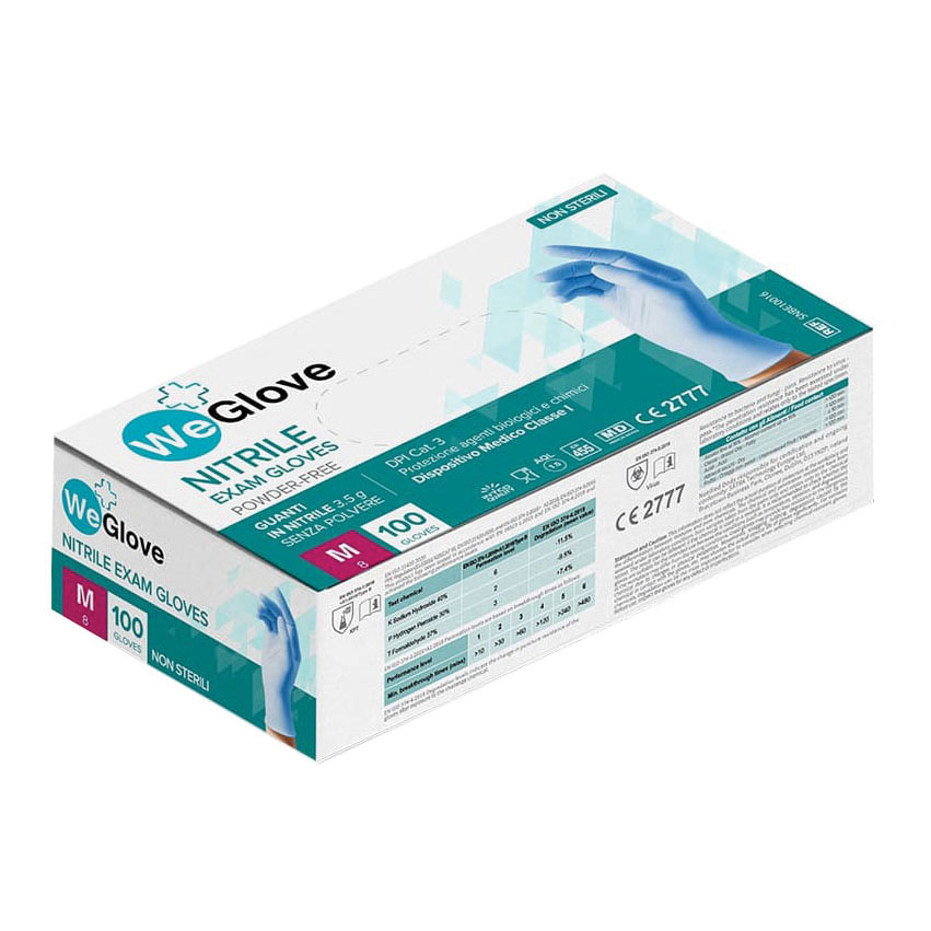 Intco guanti nitrile senza polvere m 100 pezzi