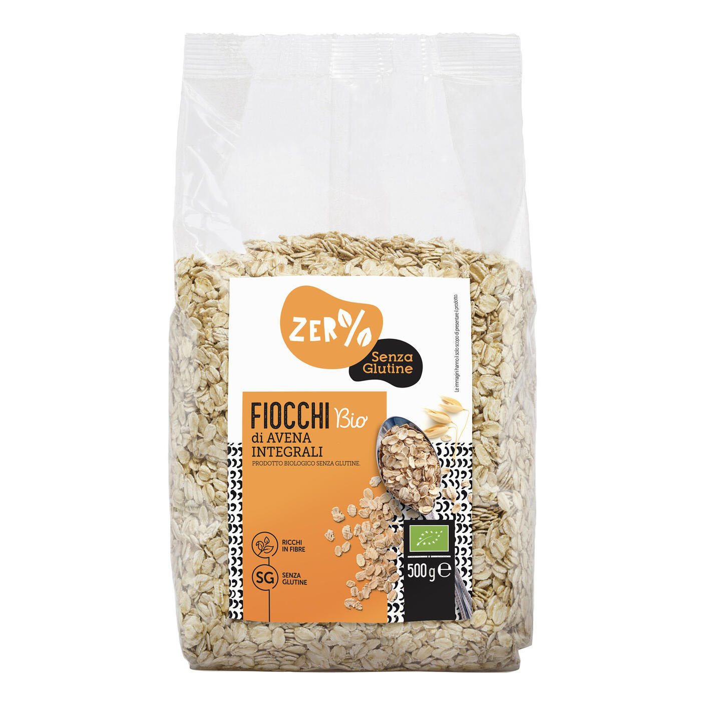 Zer% glutine fiocchi di avena integrali 500 g