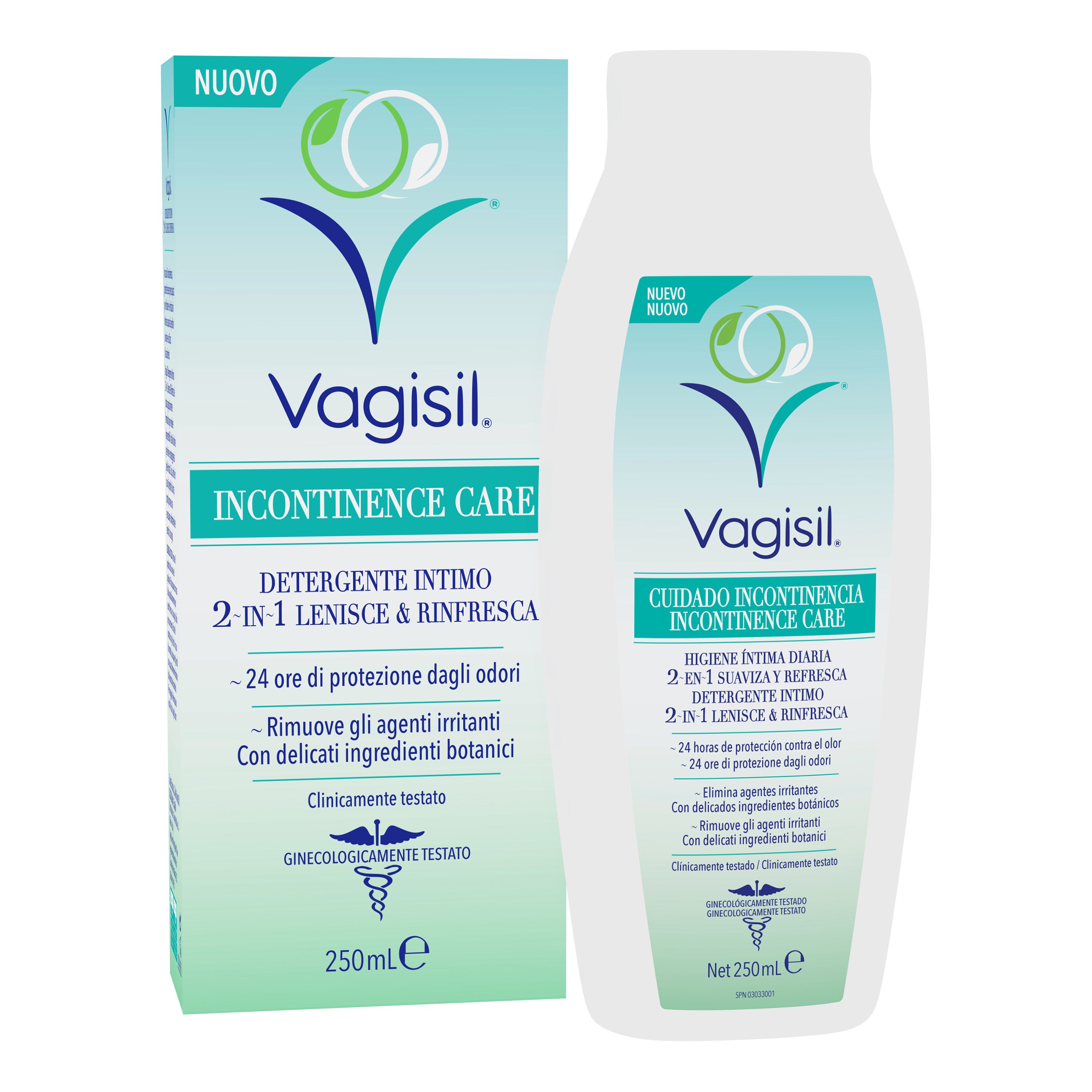 Vagisil incontinence care detergente intimo 2in1 lenisce &amp; rinfresca 250 ml