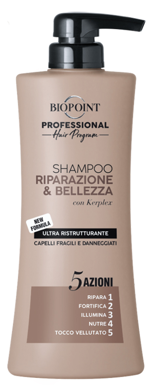 BIOPOINT - Shampoo Riparazione & bellezza per capelli fragili e danneggiati 400 ml