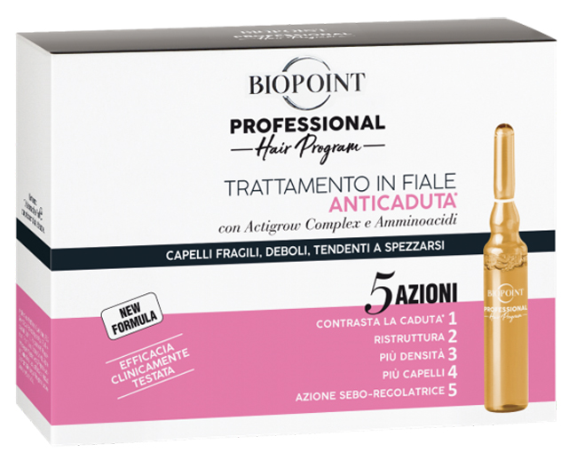 Biopoint trattamento in fiale anticaduta fortificante (donna-rosa) 7 mlx10 fiale