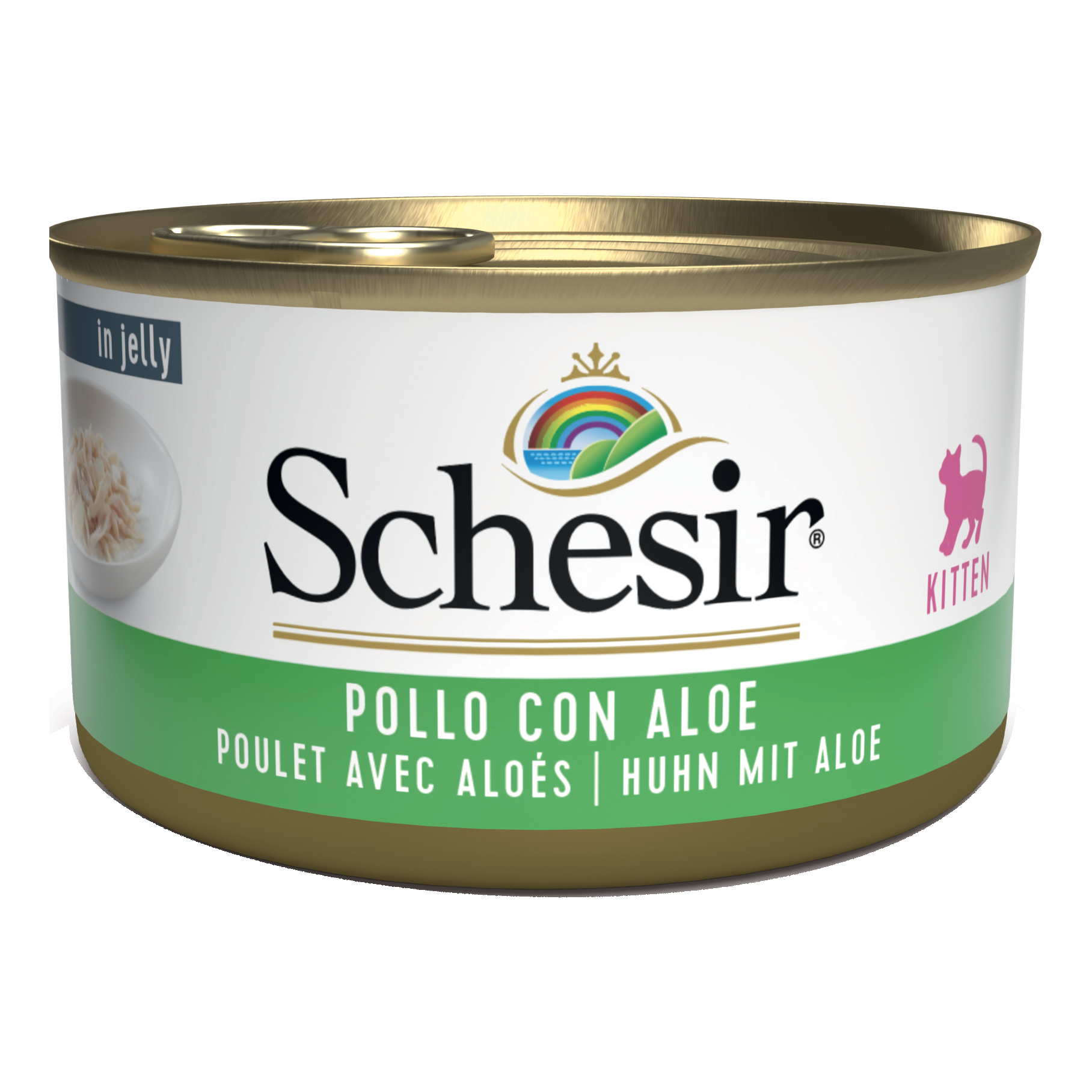 Schesir Gatto Lattina In Jelly Kitten Pollo & Aloe 85 Gr