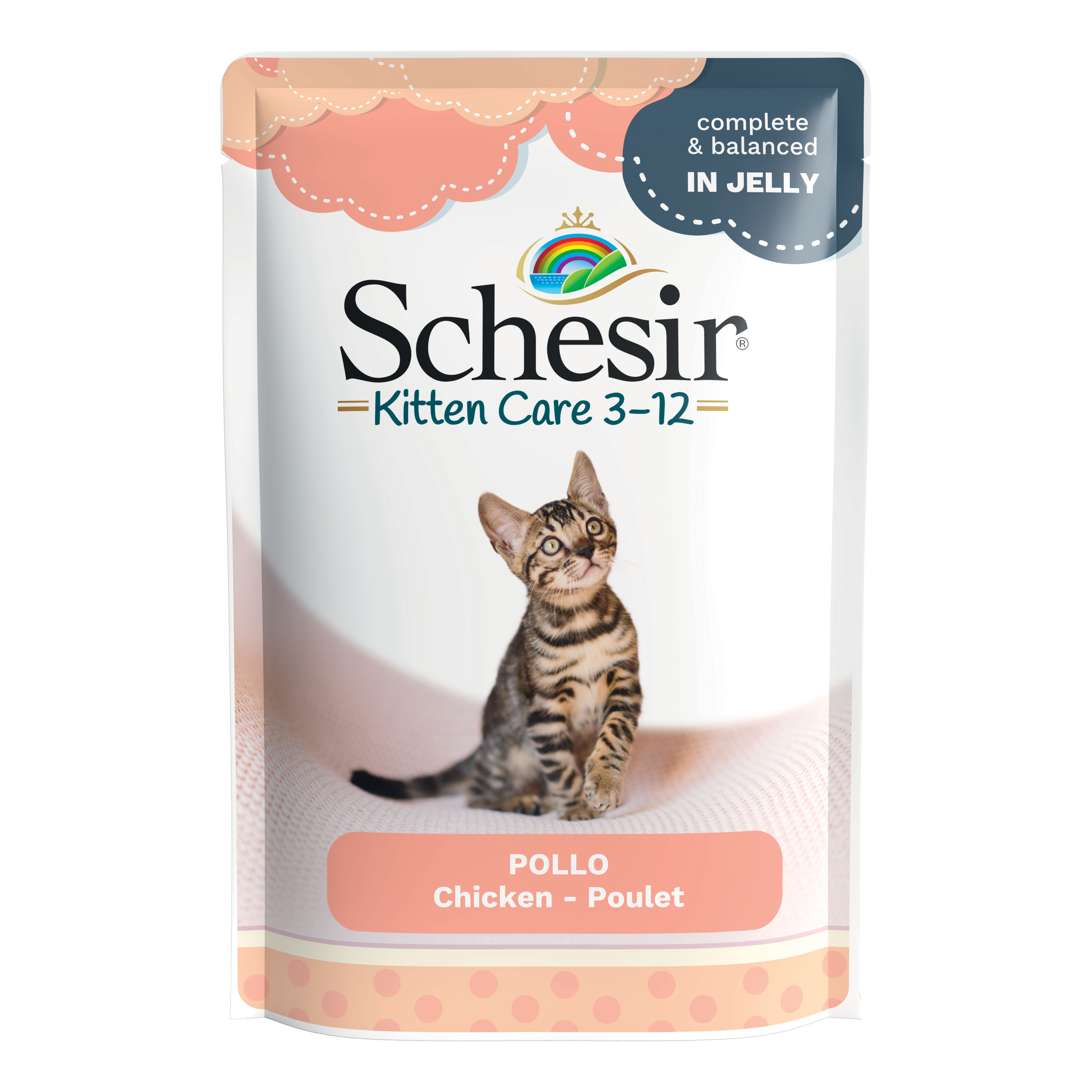 Schesir cat kitten pollo 85g