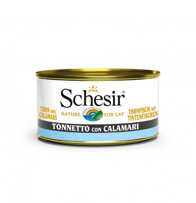 Schesir Gatto Lattina In Jelly Adulto Tonnetto &amp; Calamari 85 Gr
