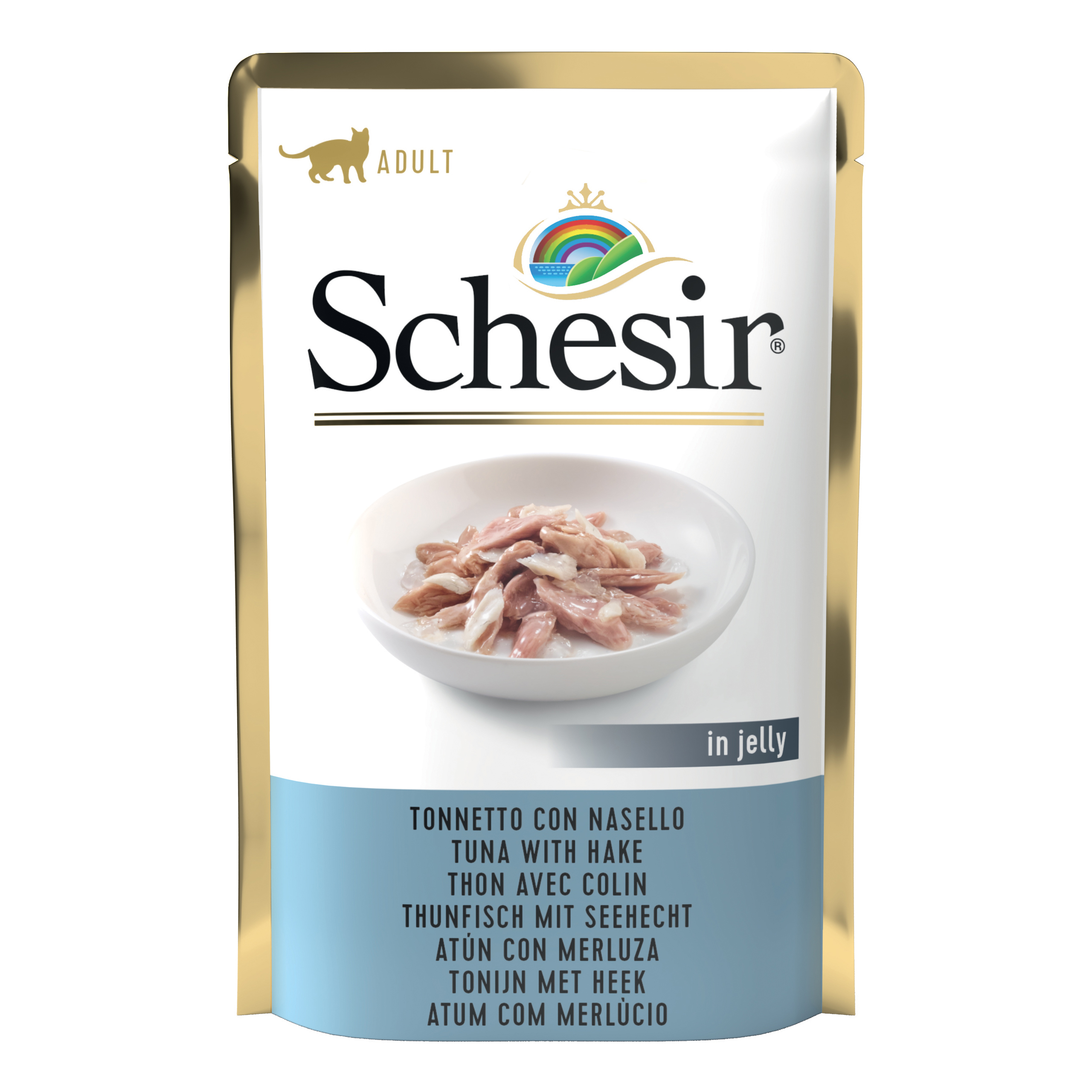 Schesir Gatto Busta In Jelly Adulto Tonnetto &amp; Nasello 85 Gr