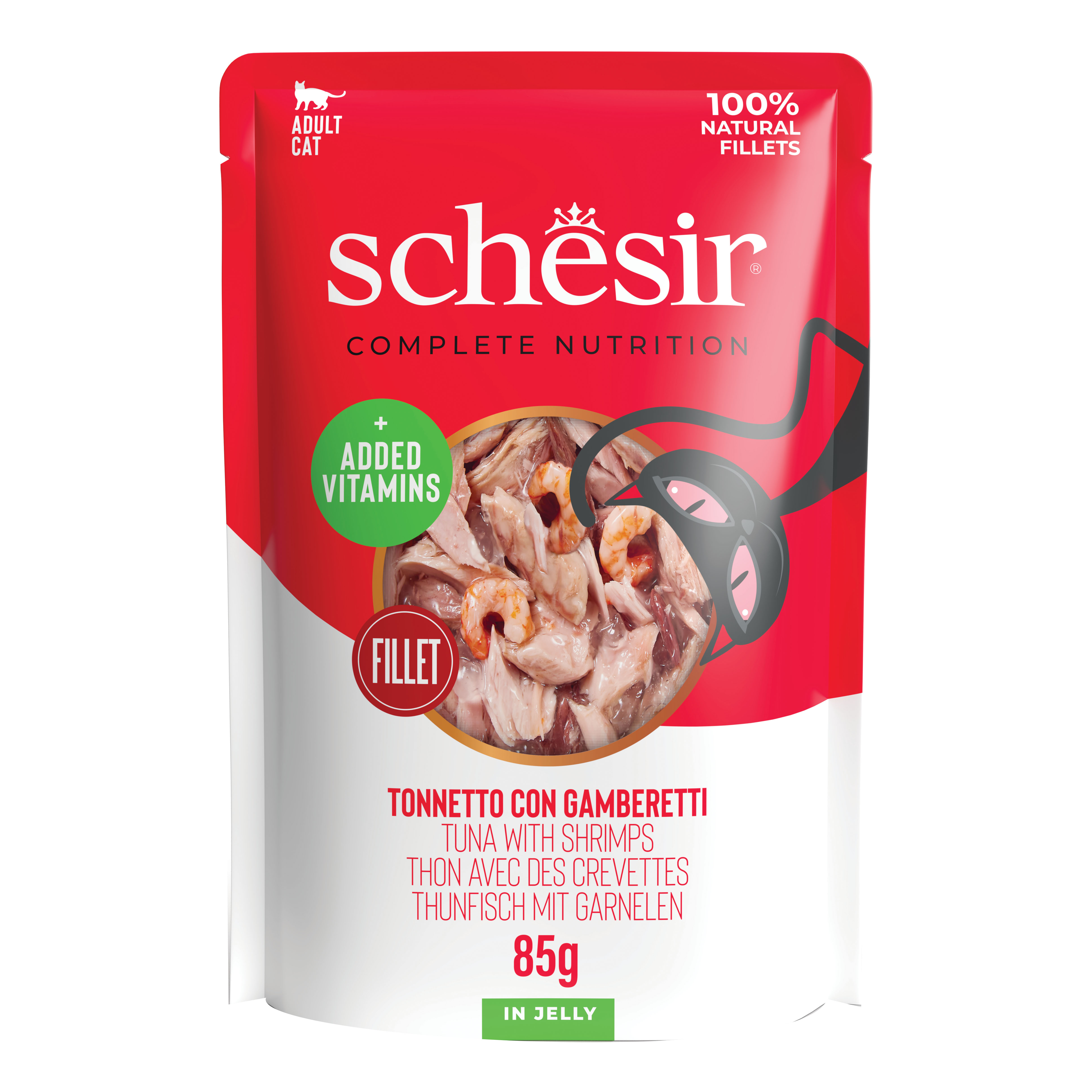 Schesir Gatto Busta In Jelly Adulto Tonnetto & Gamberetti 85 Gr