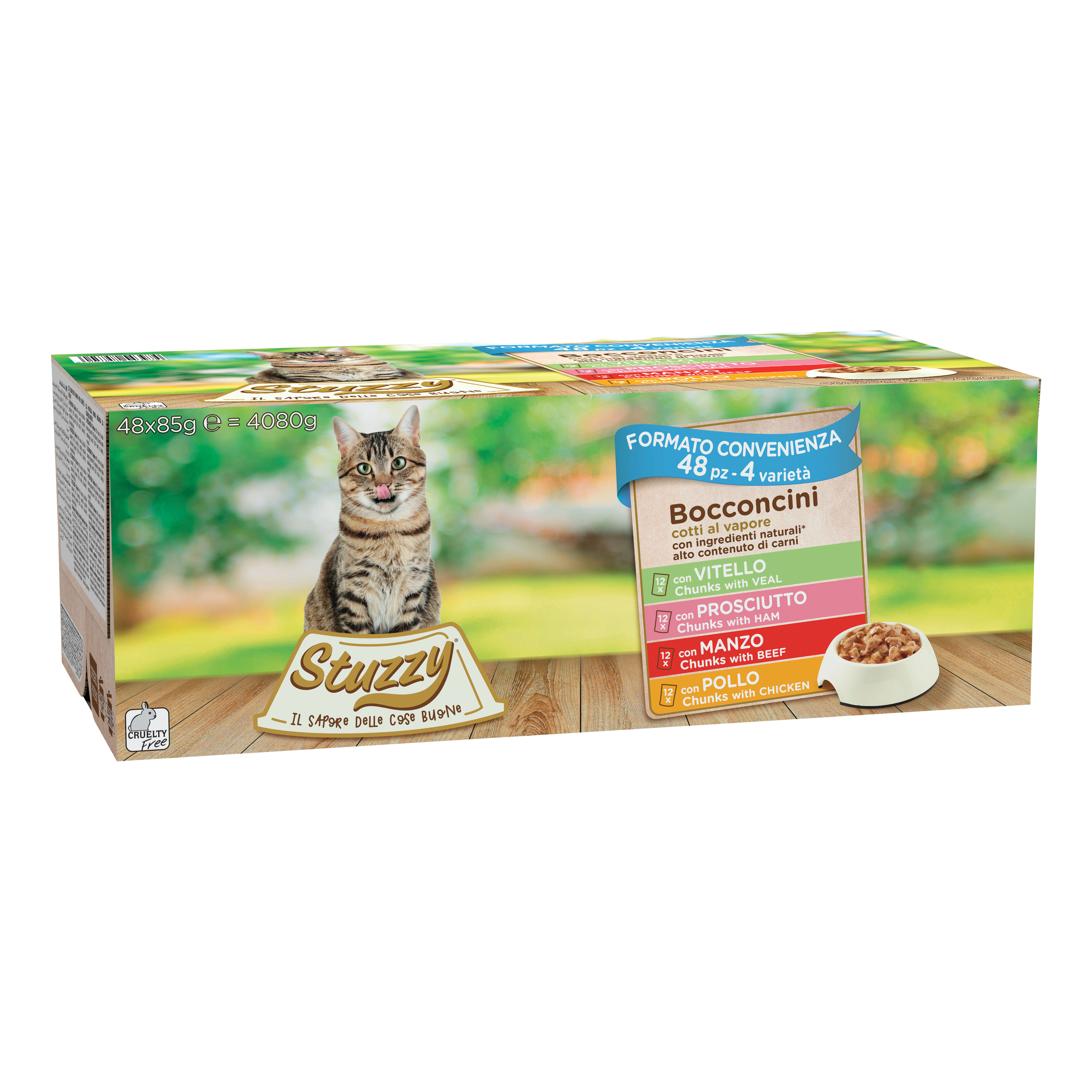Stuzzy cat bocconcini farm 48 pezzi da 85 g
