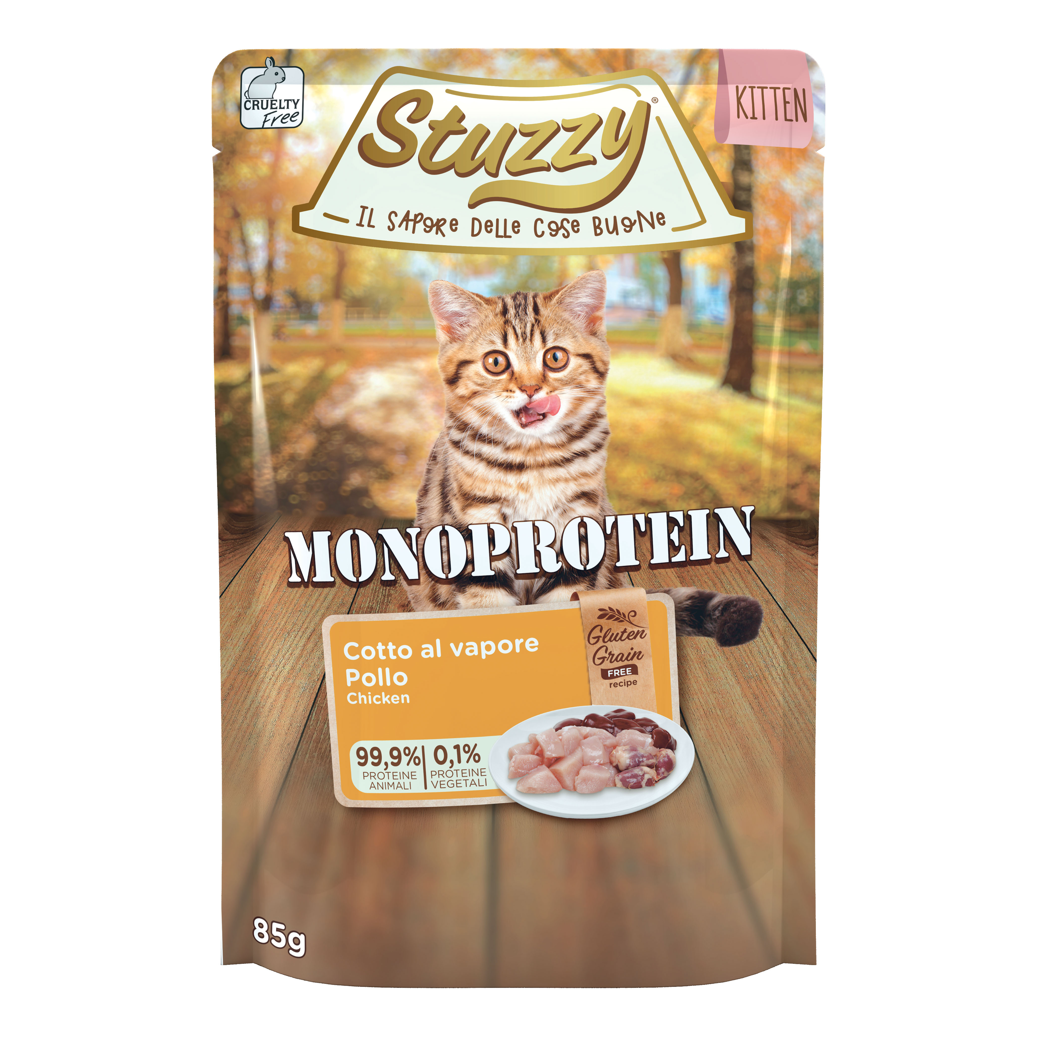 Stuzzy Gatto Monoprotein Busta Kitten Pollo Fresco 85 Gr