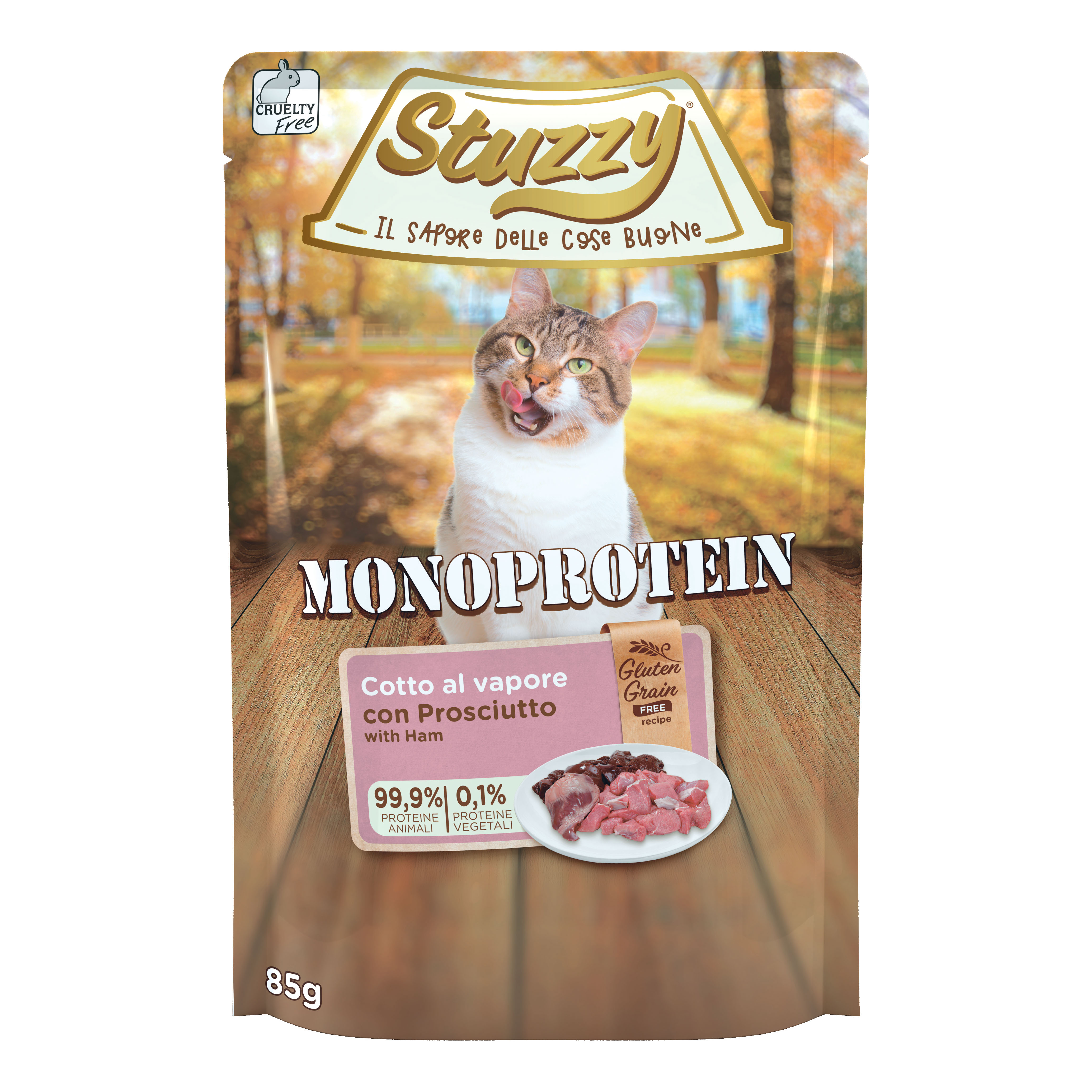 Stuzzy Gatto Monoprotein Busta Adulto Prosciutto 85 Gr