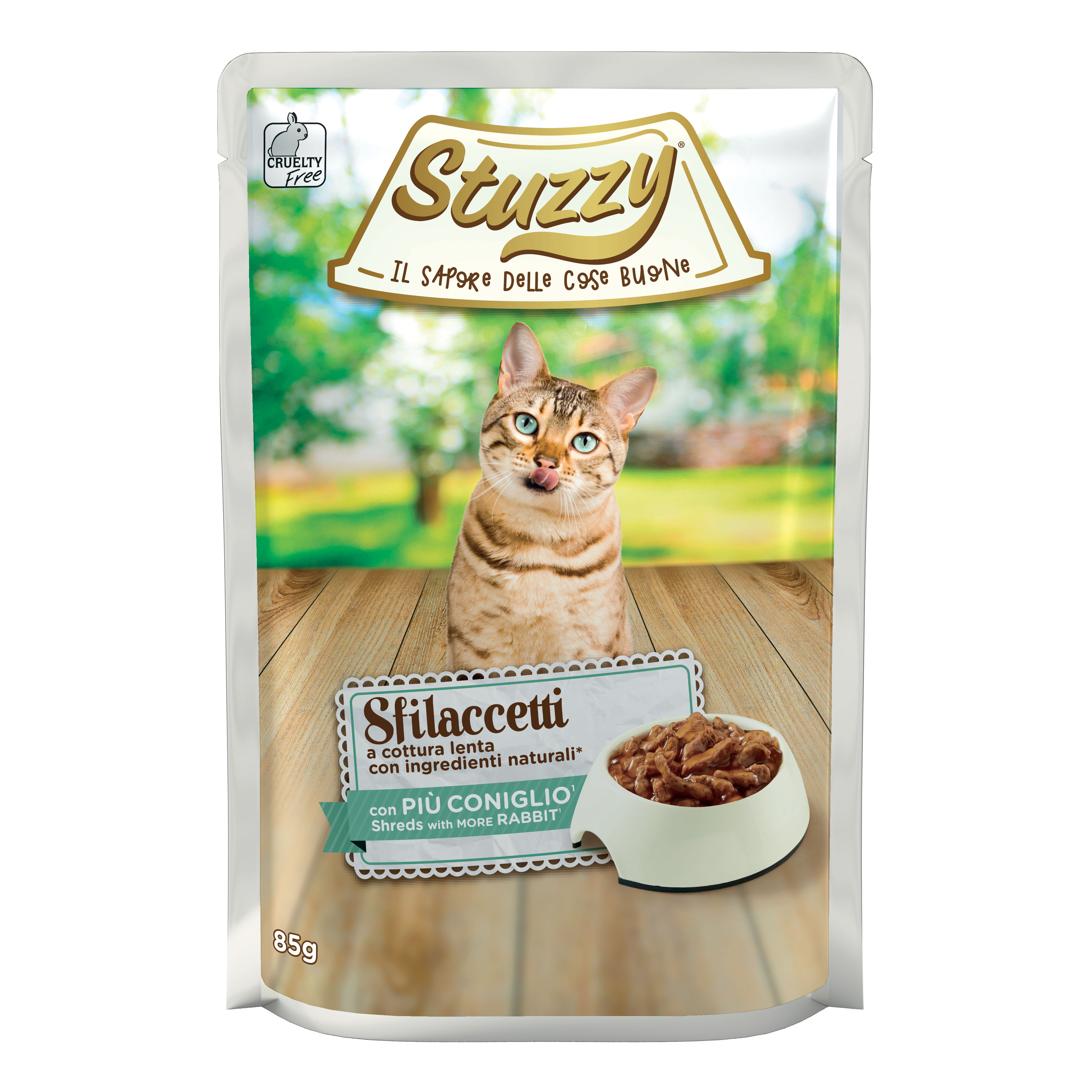Stuzzy Gatto Sfilaccetti Busta Adulto Coniglio 85 Gr