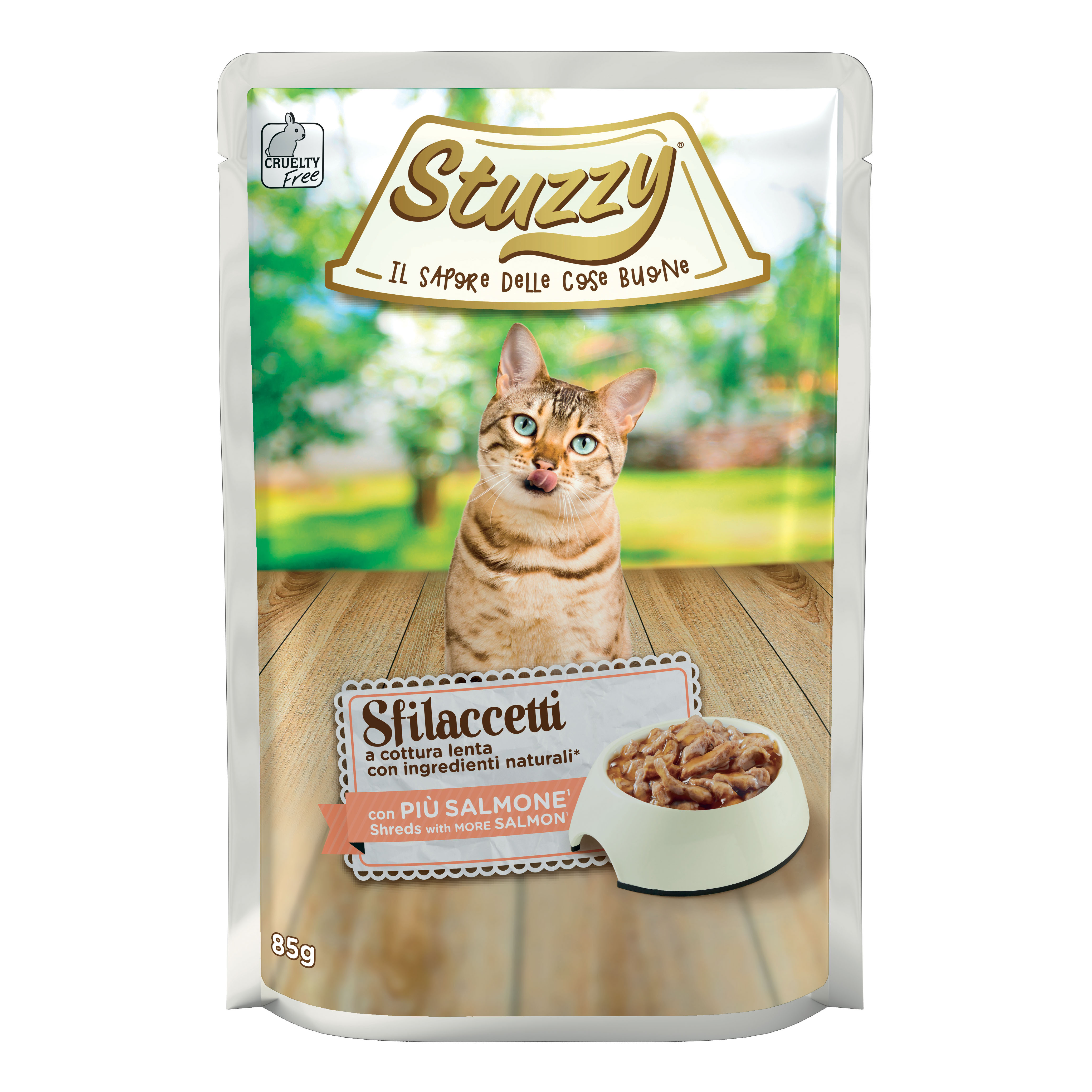 Stuzzy Gatto Sfilaccetti Busta Adulto Salmone 85 Gr