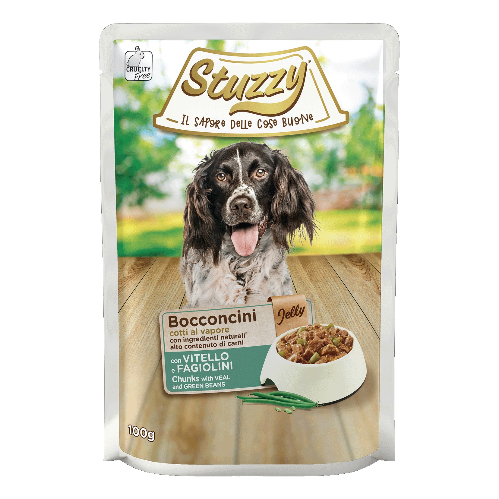 Stuzzy Cane Bocconcini Jelly Busta Adulto Vitello & Fagiolini 100 Gr