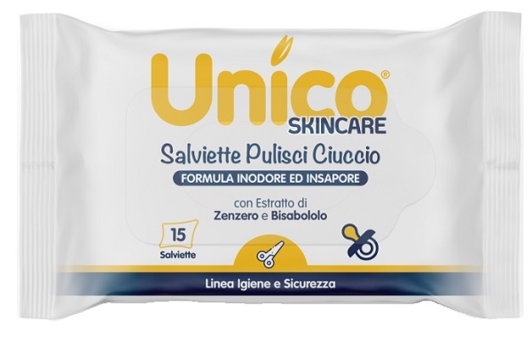 Unico pulisci ciuccio 15 salviettine