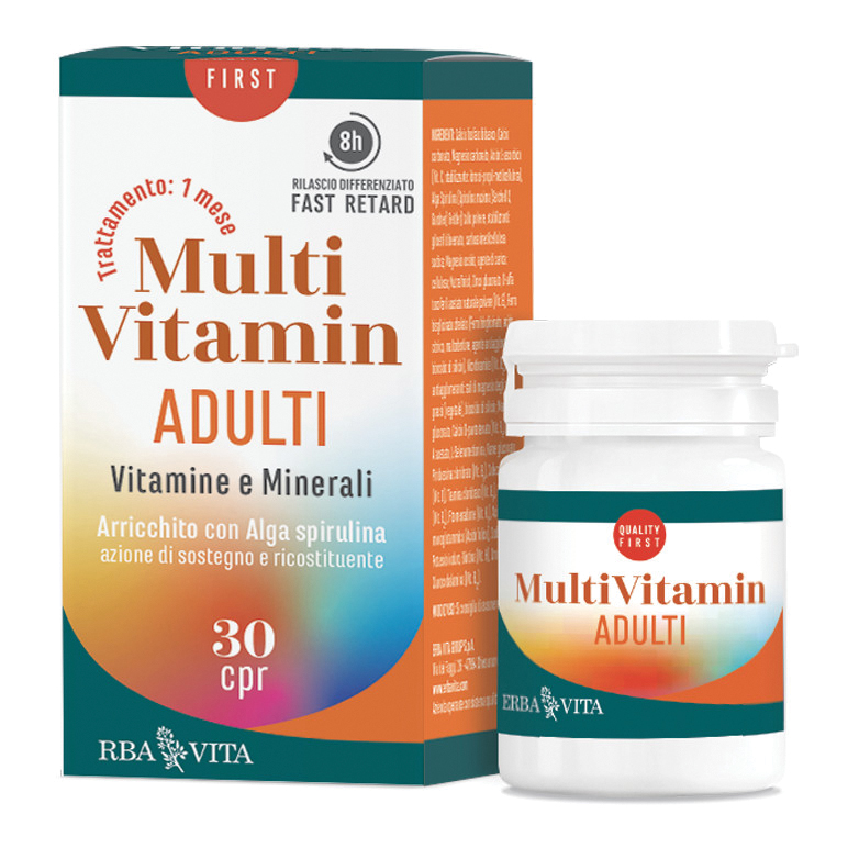 Erba Vita MultiVitamin Adulti Vitamine E Minerali 30 Compresse