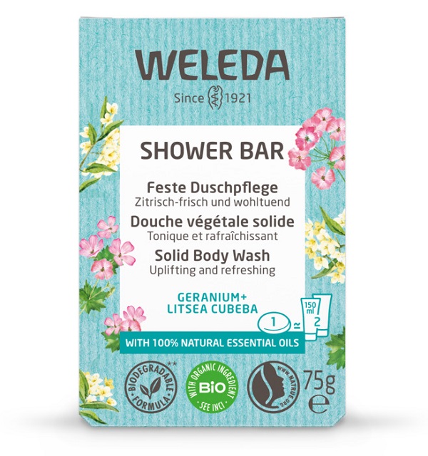 Bagno doccia solido geranio + litsea 75 g