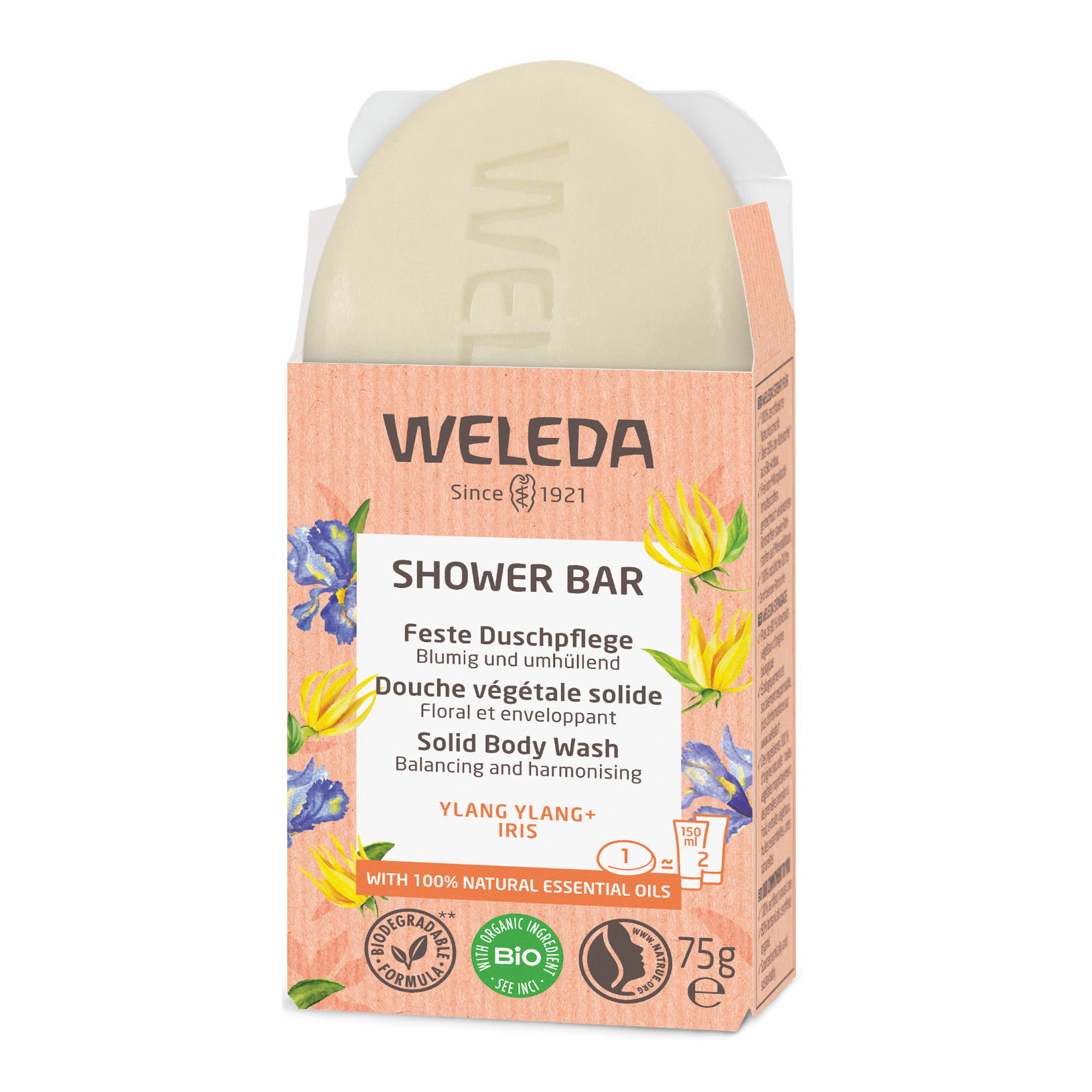 Bagno doccia solido ylang ylang + iris 75 g