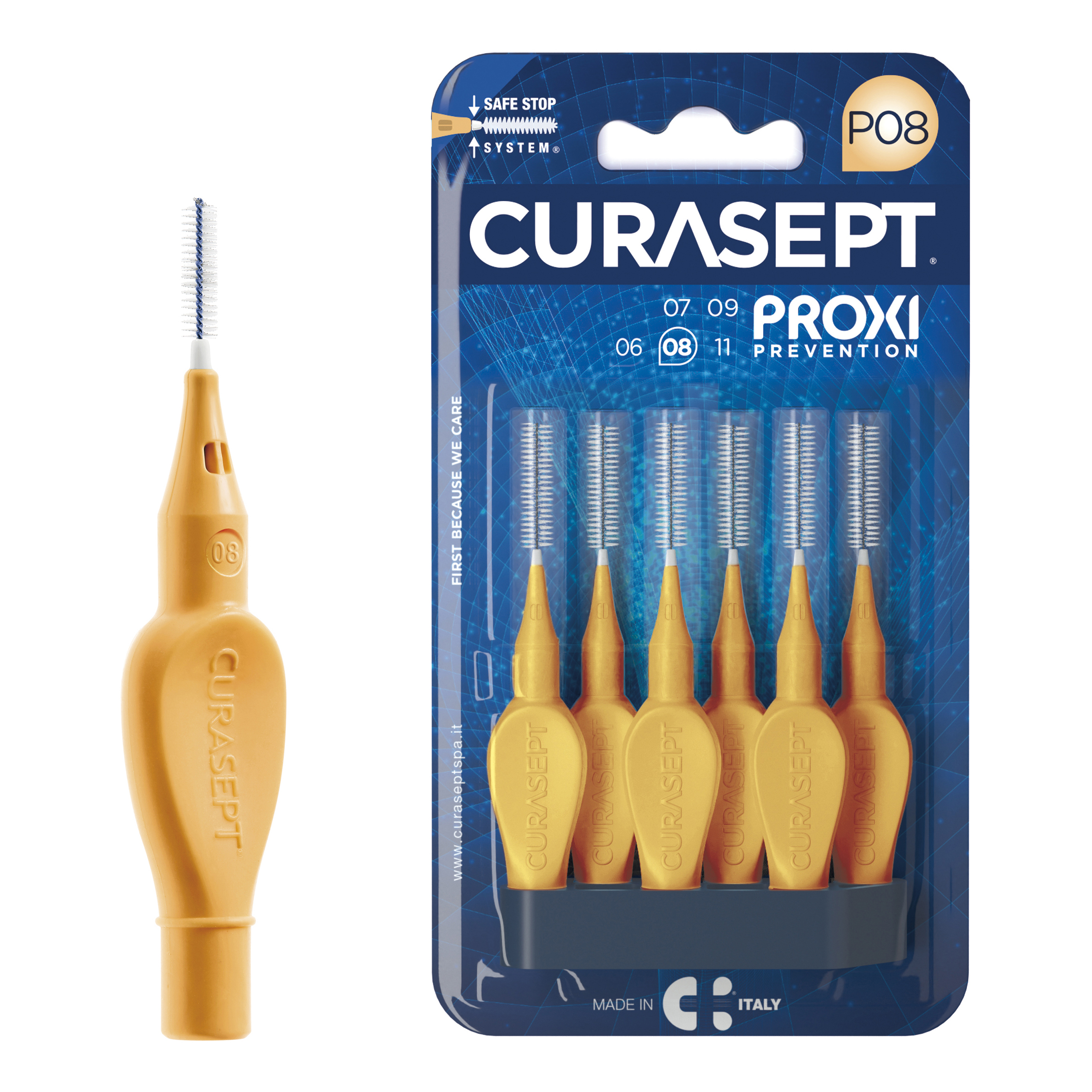 Curasept Scovolino Proxi P08 Arancione Confezione 6 Pezzi