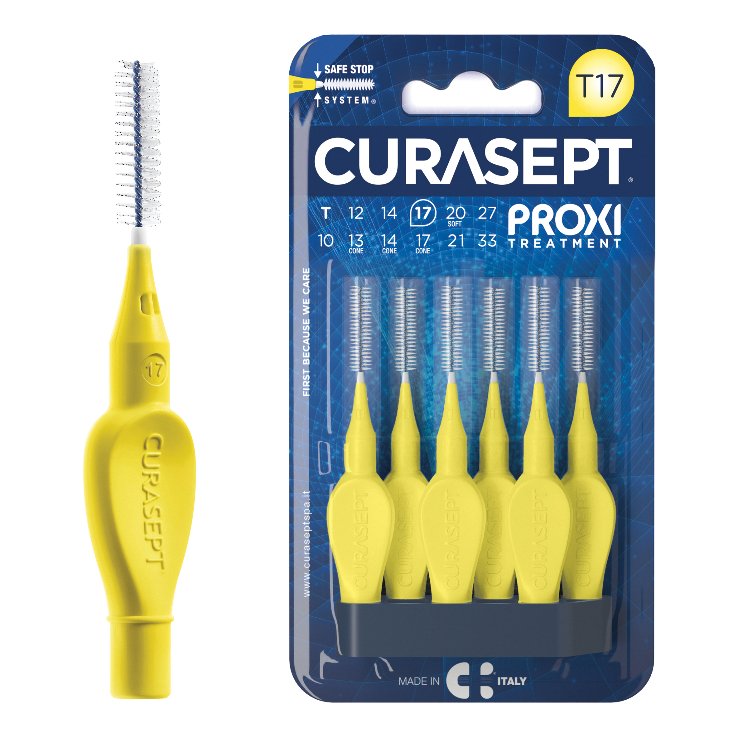 Curasept proxi t17 giallo/yellow 6 pezzi