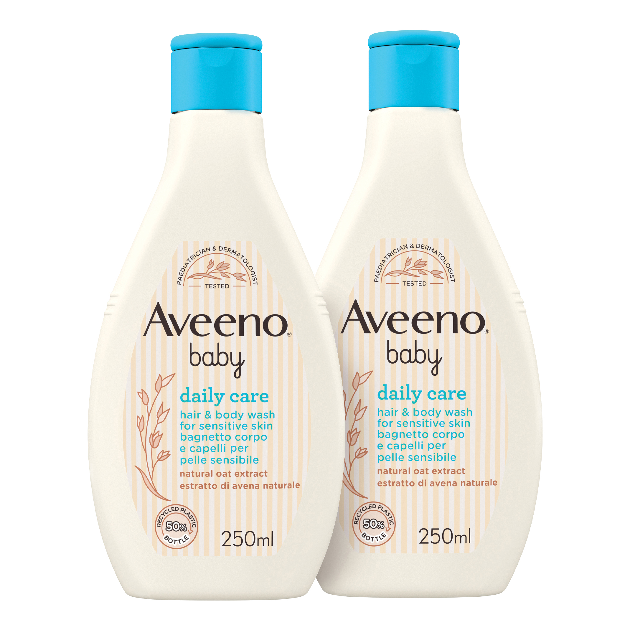 Avevo Baby Daily Care Bagnodoccia Neonato Corpo e Capelli 2 x 250 ml