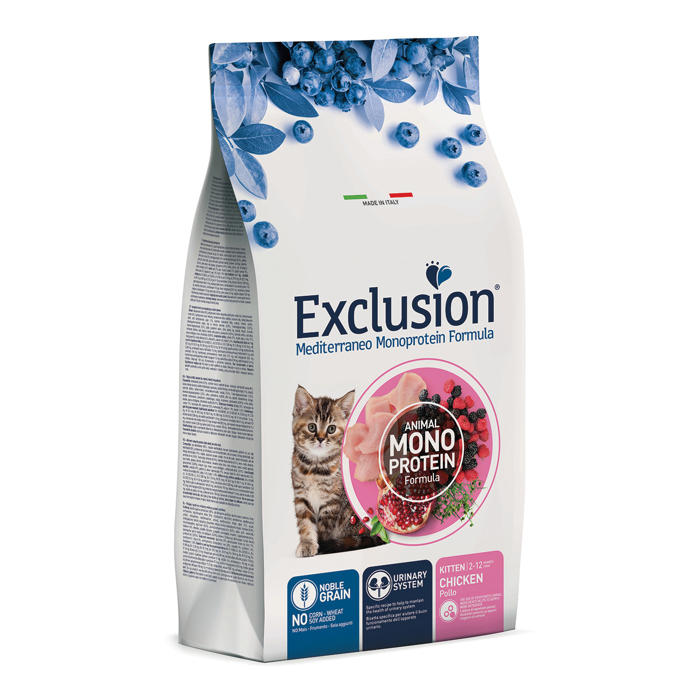 Exclusion Gatto Mediterraneo Kitten Pollo 12 Kg-image