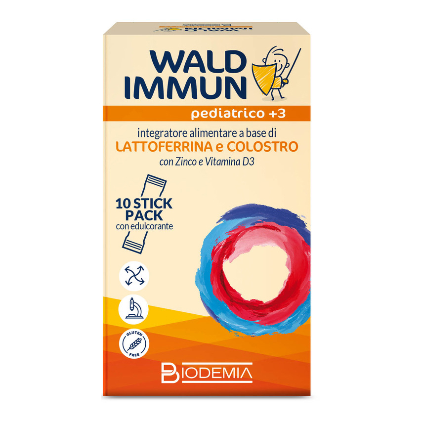 Wald immun pediatrico +3 10 stick gusto cioccolato