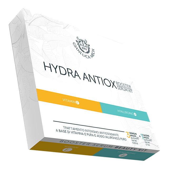 Hydrabox antiox booster serum kit 3 vitamin e booster serum da 10 ml + 1 hyaluronic+ booster serum 50 ml
