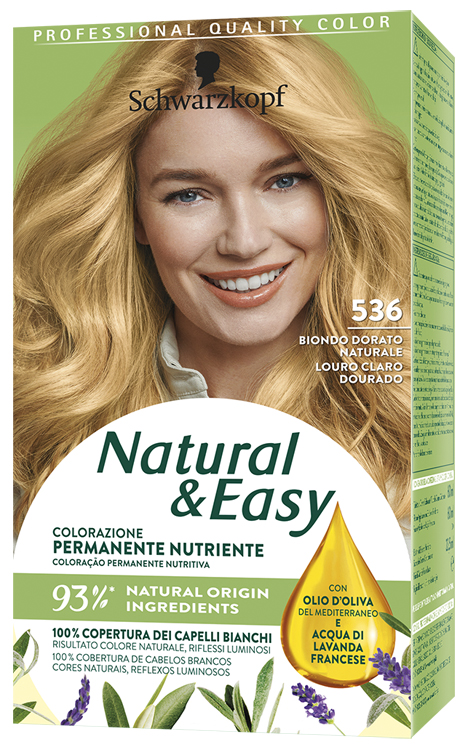 Schwarzkopf natural amp easy colorazione 536 biondo dorato naturale...