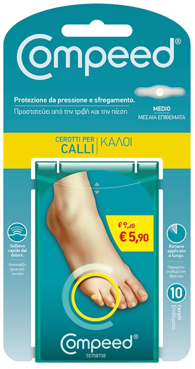 Compeed cerotti per calli medio 10 pezzi promo
