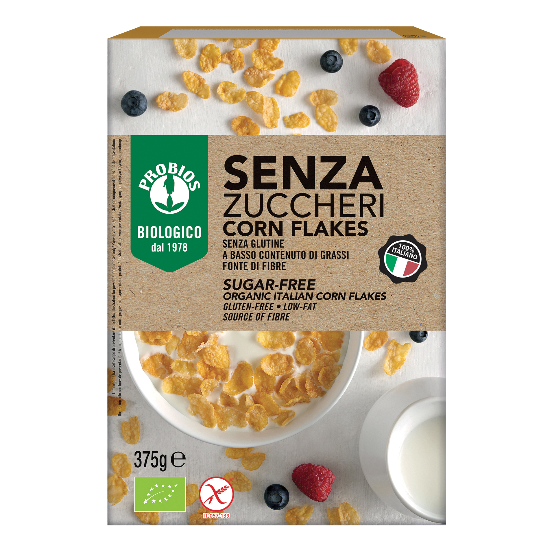 Corn flakes senza zuccheri 375 g