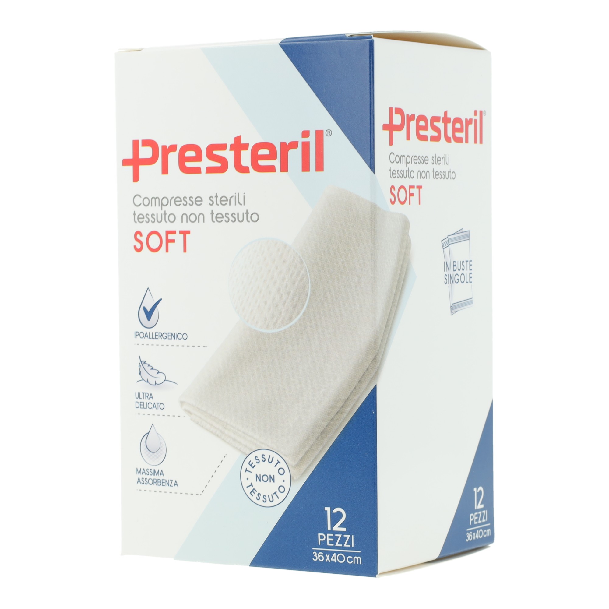MediPresteril Garze TNT Sterili 36x40 cm 12 Pezzi