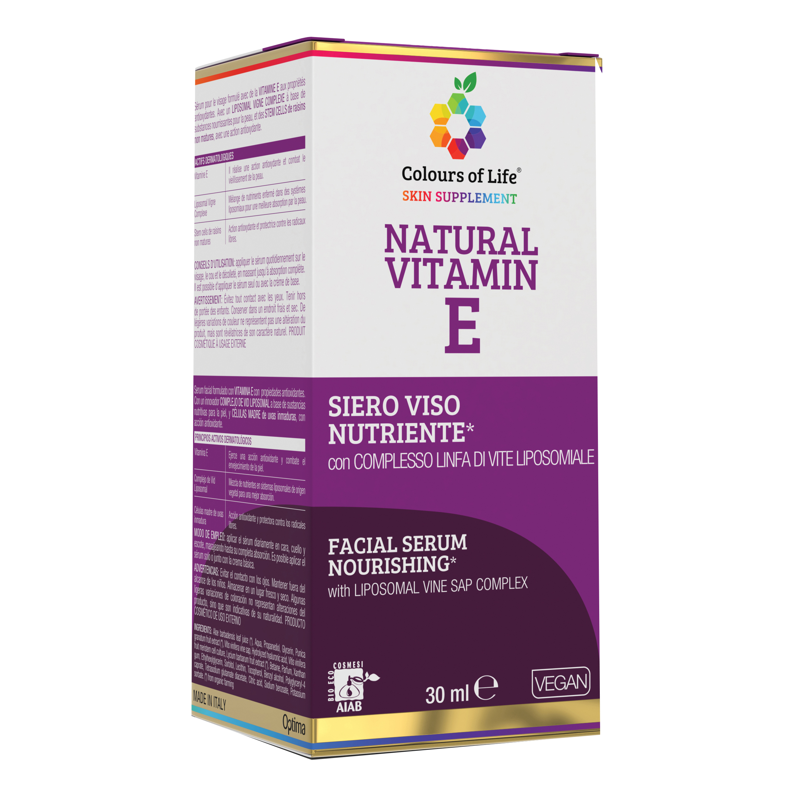 natural vitamin e siero viso
