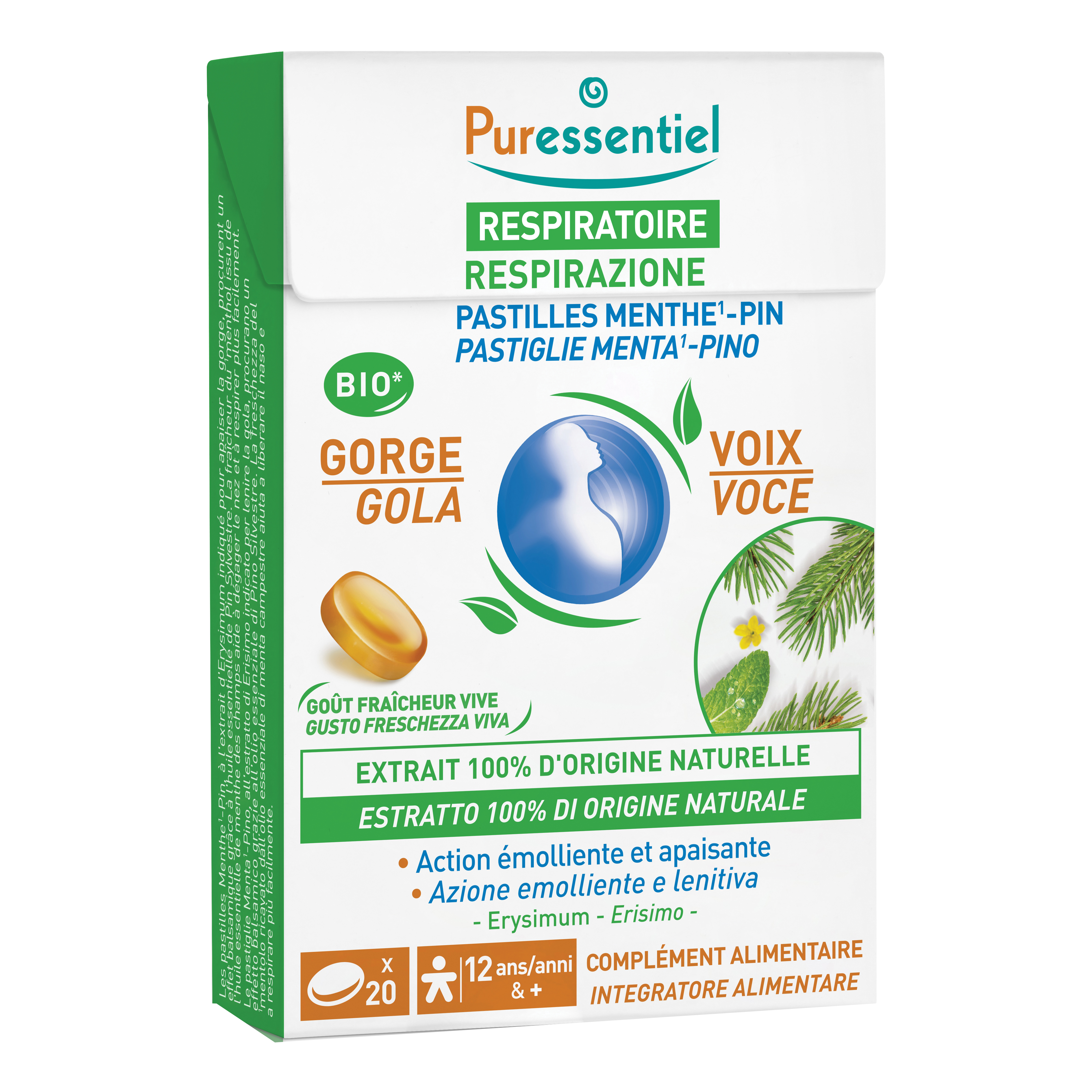 Puressentiel pastiglie gola voce menta pino 44 g